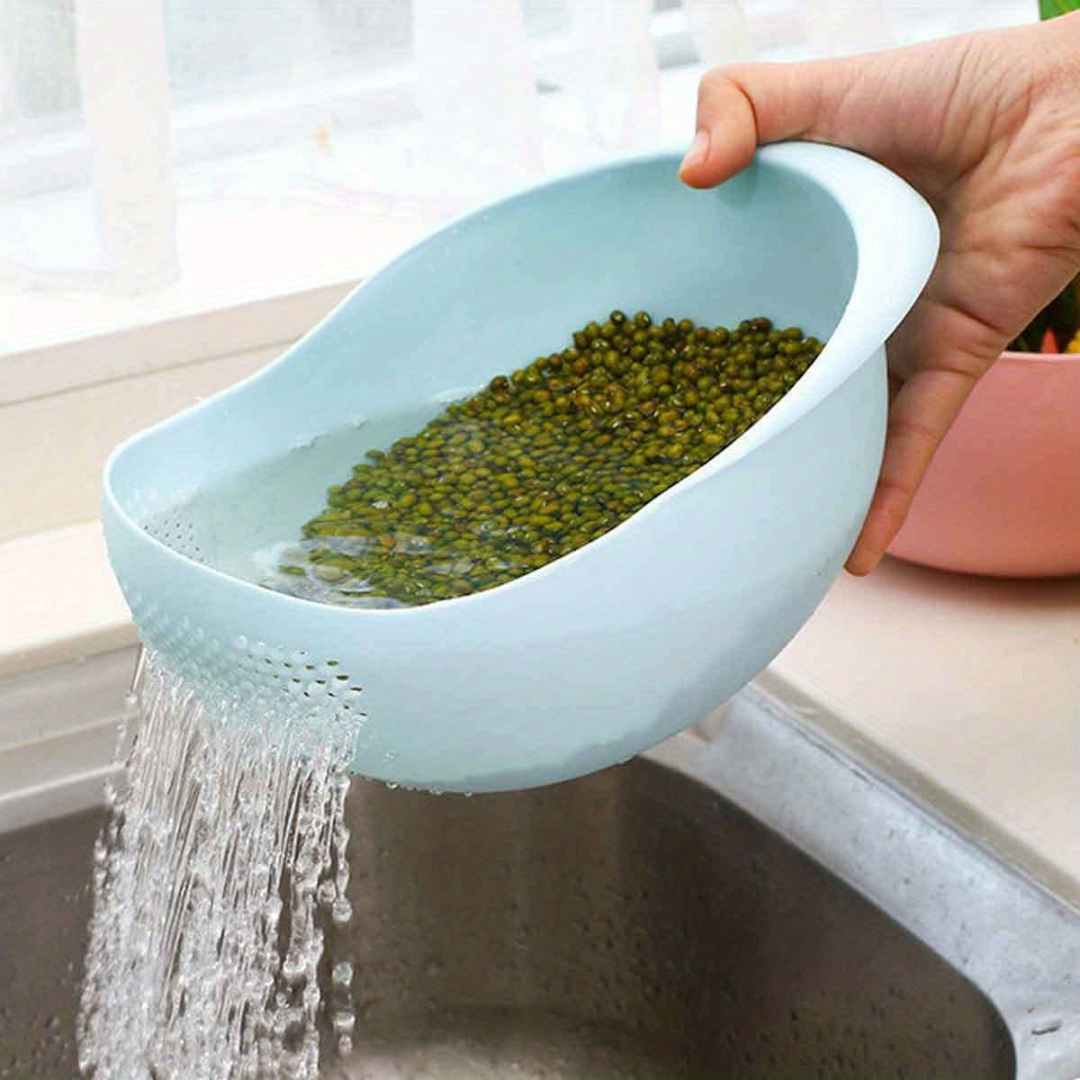 1pc/2pcs/3pcs Multi-Functional Kitchen Washing Basket Basin - Drain Water, Wash Rice, Perfect For Cleaning Vegetables And Fruits, And More With Convenient