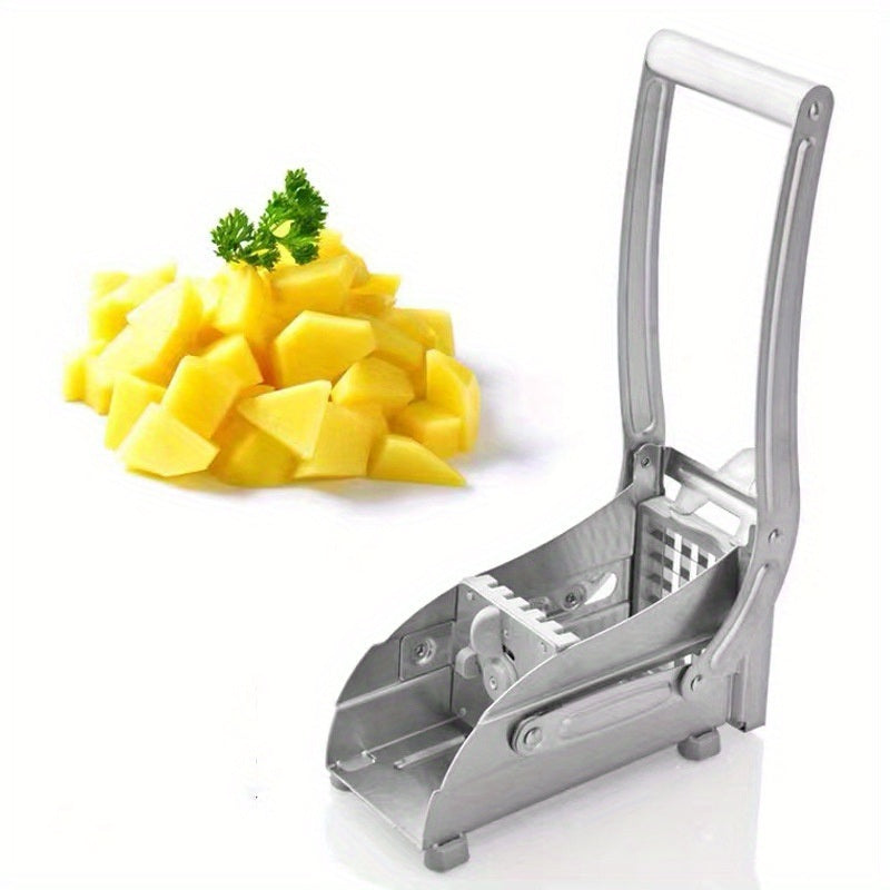 1pc, French Fry Cutter, Stainless Steel Fruit Cutter, Vegetable Cutter, Potato Slicer, Vegetable Chopper, Onion Chopper, Food Chopper, Potato Chopper