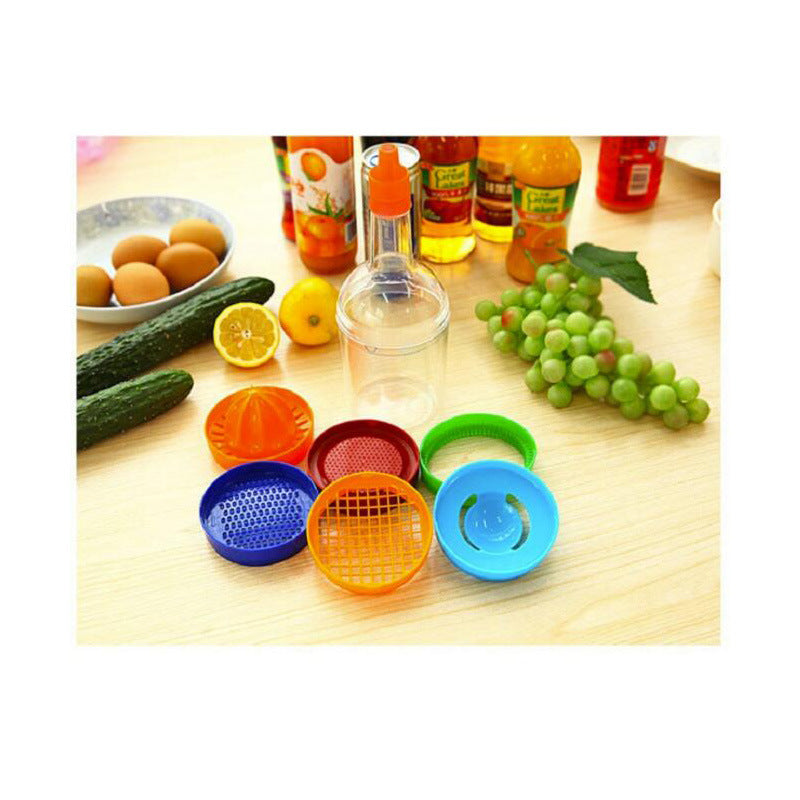 Multipurpose Bottle Shape 8 in 1 Kitchen Tool Set Funnel Grater Squeezer Can Opener Egg Separator Masher Measuring Cup Kitchen Gadget Kitchen Tool