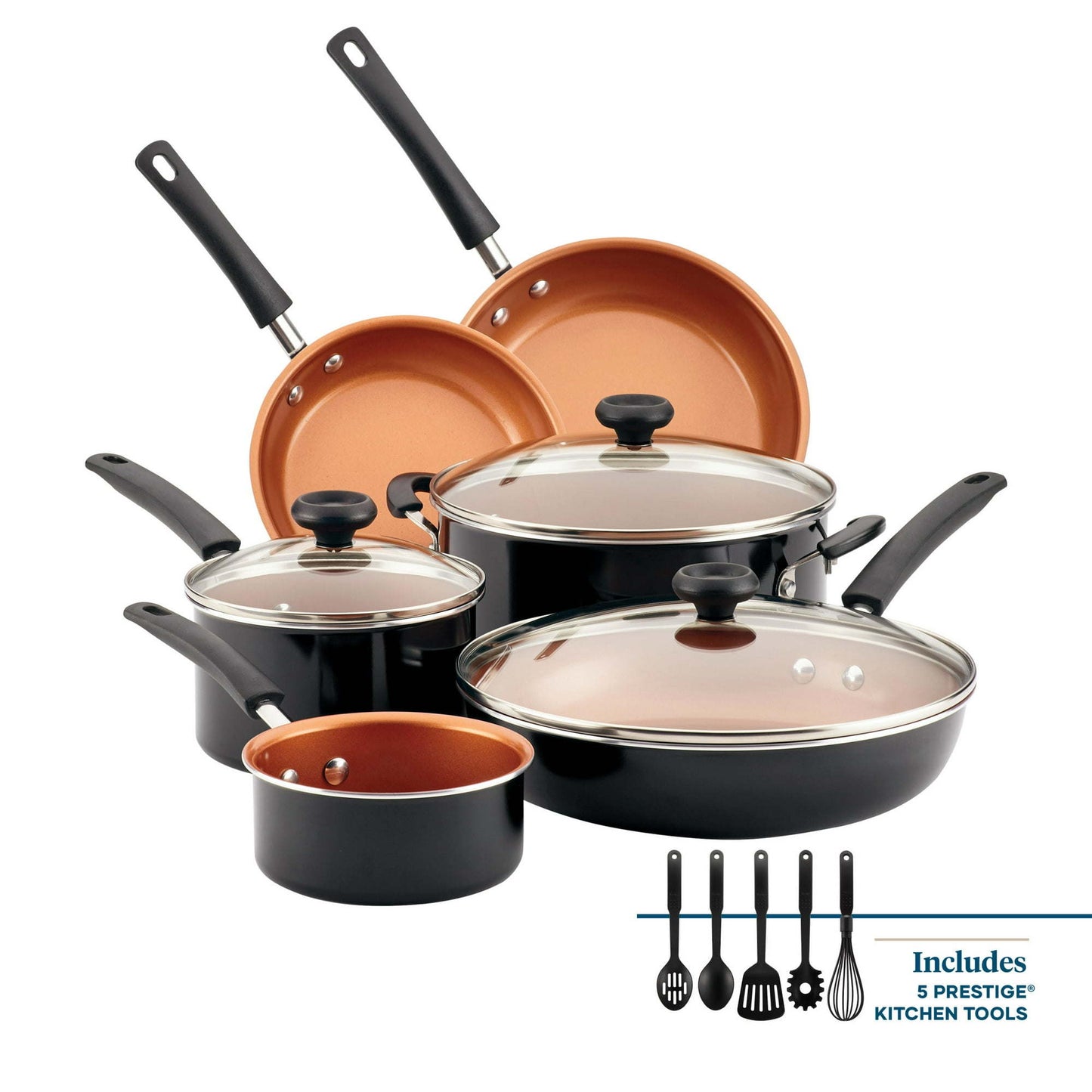 14-Piece Easy Clean Pro Ceramic Nonstick Cookware Set