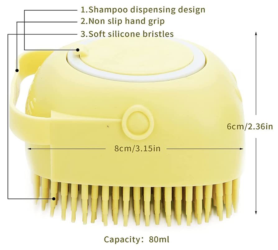 Dog Bath Brushes , Dog Bath Supplies, Dog Shampoo Brush, Dog Scrubber for Bath, Dog Grooming Supplies, Dog Bathing Brush, Puppy Essentials