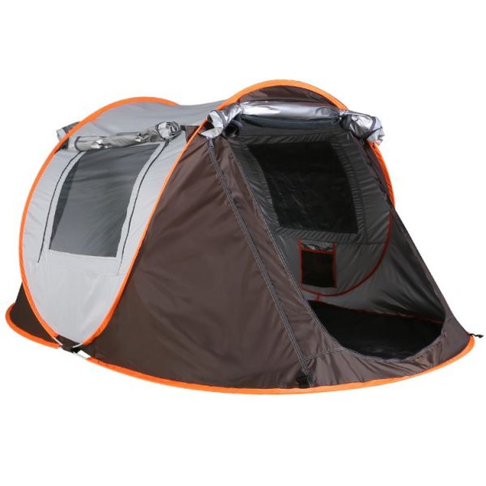 Pop up tent automatic setting camping tent waterproof instant setting tent, with 4 mosquito net windows, handbag, used for hiking, rock climbing, adventure, fishing