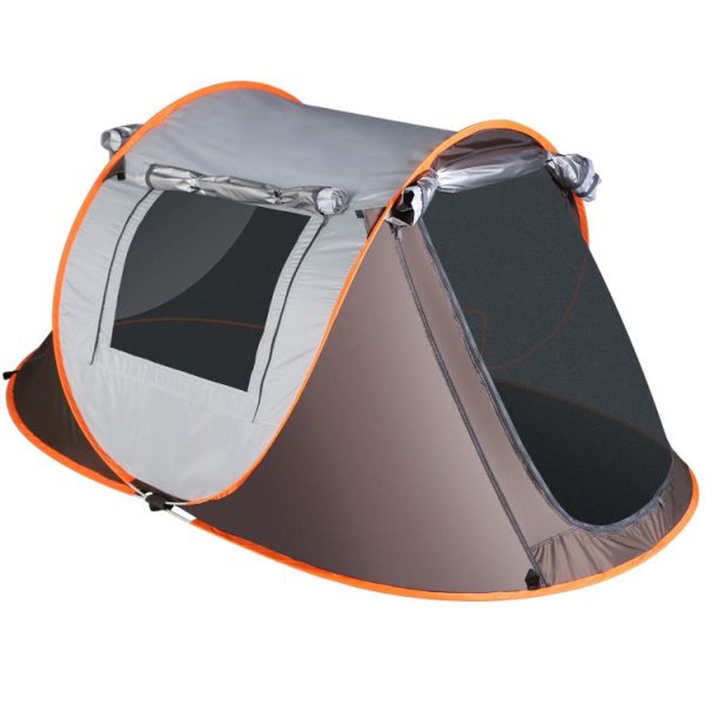 Pop up tent automatic setting camping tent waterproof instant setting tent, with 4 mosquito net windows, handbag, used for hiking, rock climbing, adventure, fishing