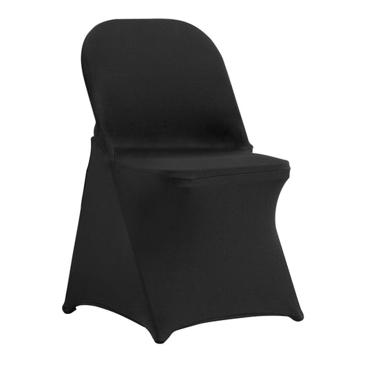 VEVOR Stretch Spandex Folding Chair Covers, Universal Fitted Chair Cover, Removable Washable Protective Slipcovers, for Wedding, Holiday, Banquet, Party, Celebration, Dining (30PCS Black)