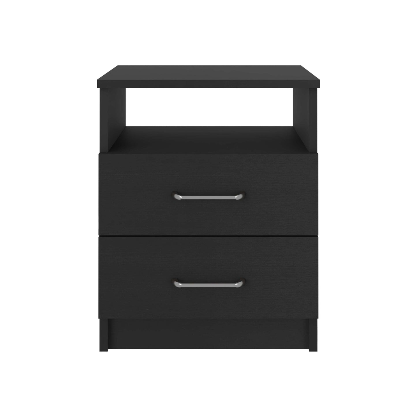 Louise 3 Piece Bedroom Set, London Armoire + Salento Nightstand + Salento Nightstand, Black