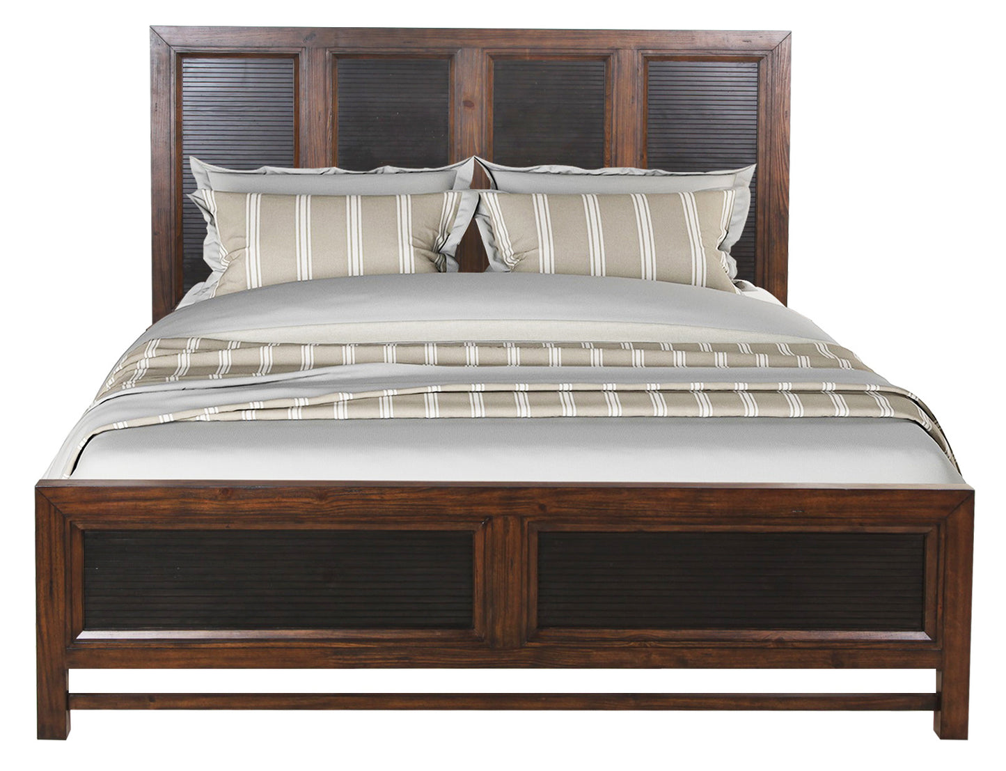 Bridgevine Home Branson King Size Panel Bed, Two-Tone Finish