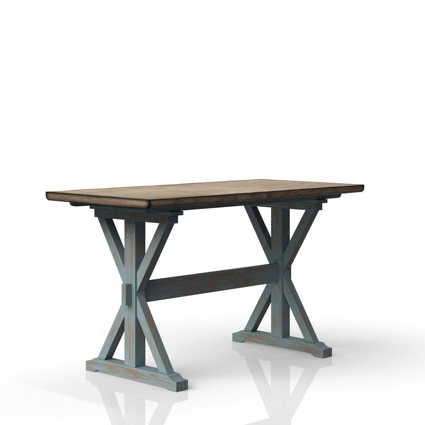 X Based Counter Height Casual Dining Table