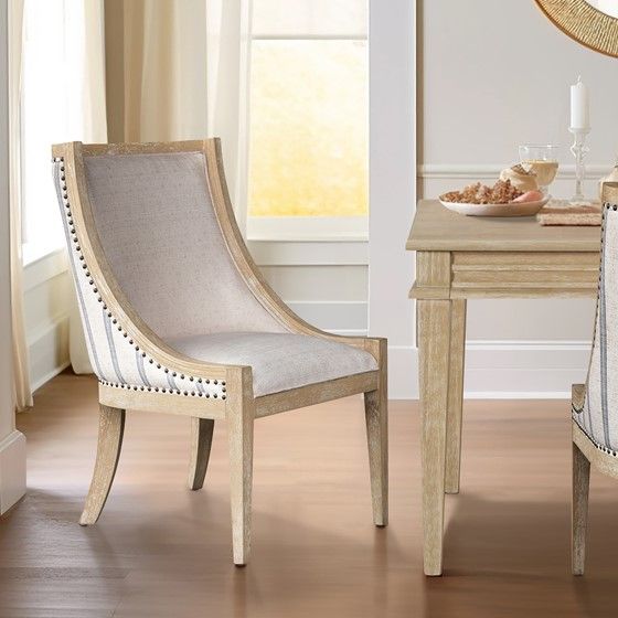 Upholstered Dining Chair with Nailhead Trim