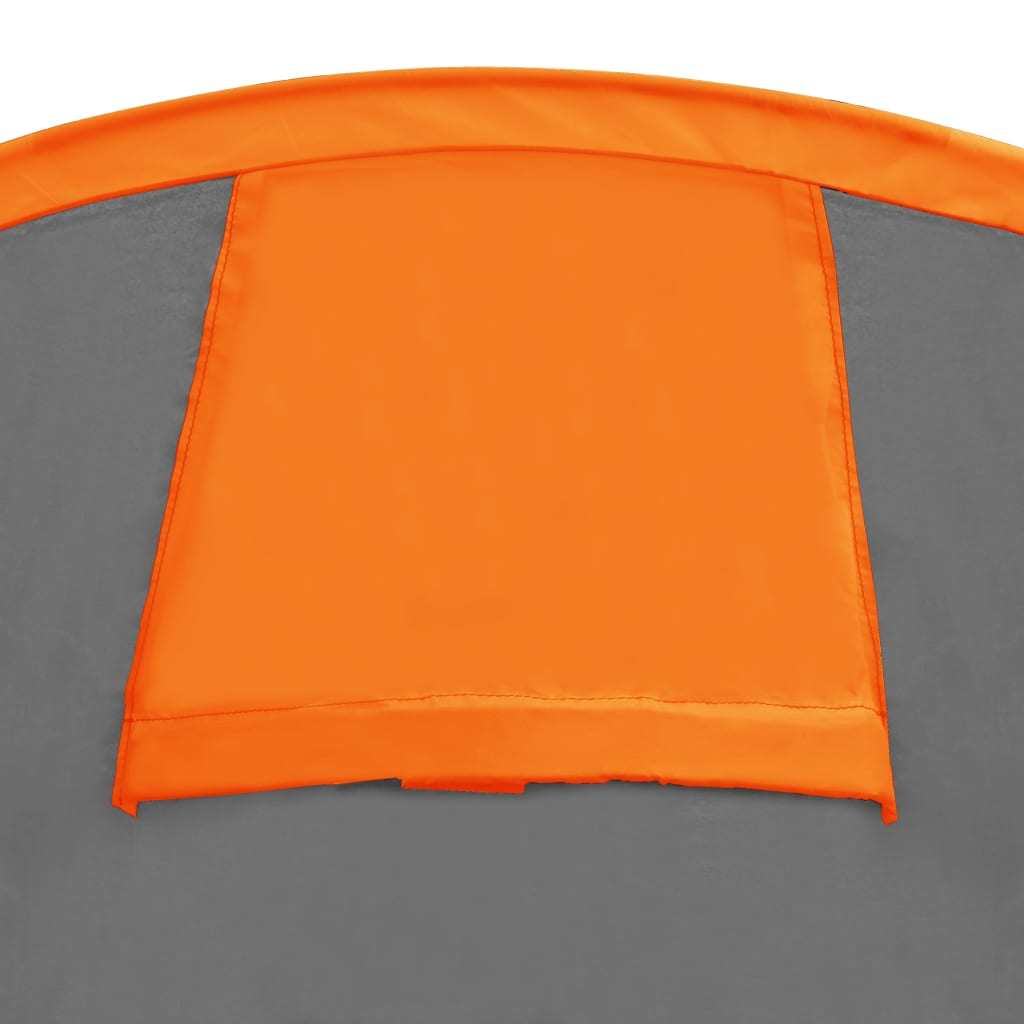 Camping Tent 4 Persons Gray and Orange