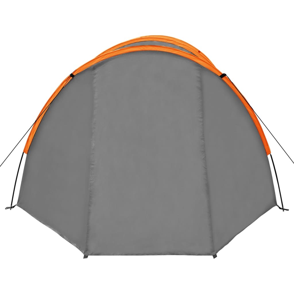 Camping Tent 4 Persons Gray and Orange