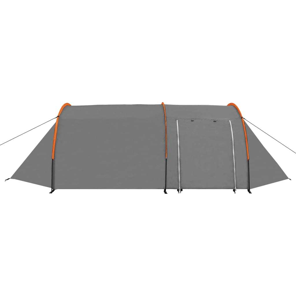 Camping Tent 4 Persons Gray and Orange