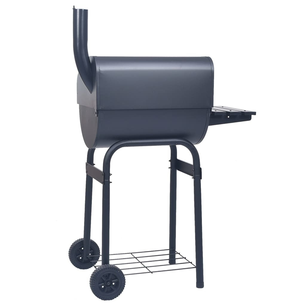 Charcoal BBQ Grill Smoker with Bottom Shelf Black